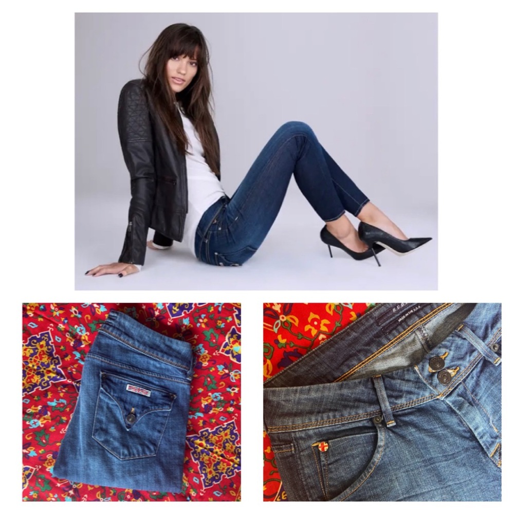 Hudson Collin Skinny Jean Button-Flap Back Pockets